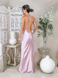 Line & Dot Alisa Satin Maxi Dress