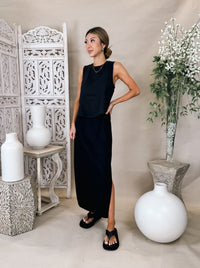 Bella Dahl Amara Side Slit Bias Skirt
