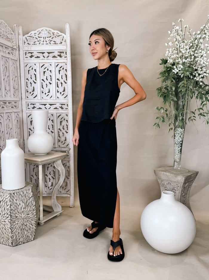 Bella Dahl Amara Side Slit Bias Skirt