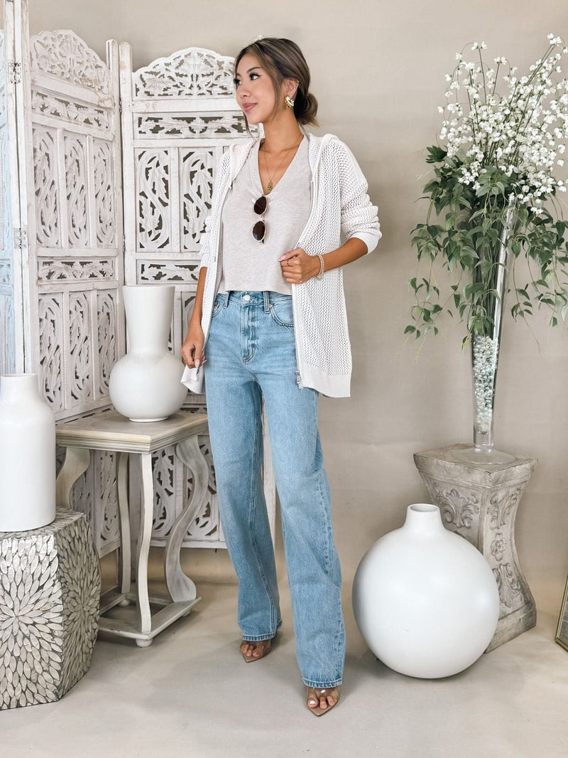 Splendid Nala Zip Up Sweater Hoodie