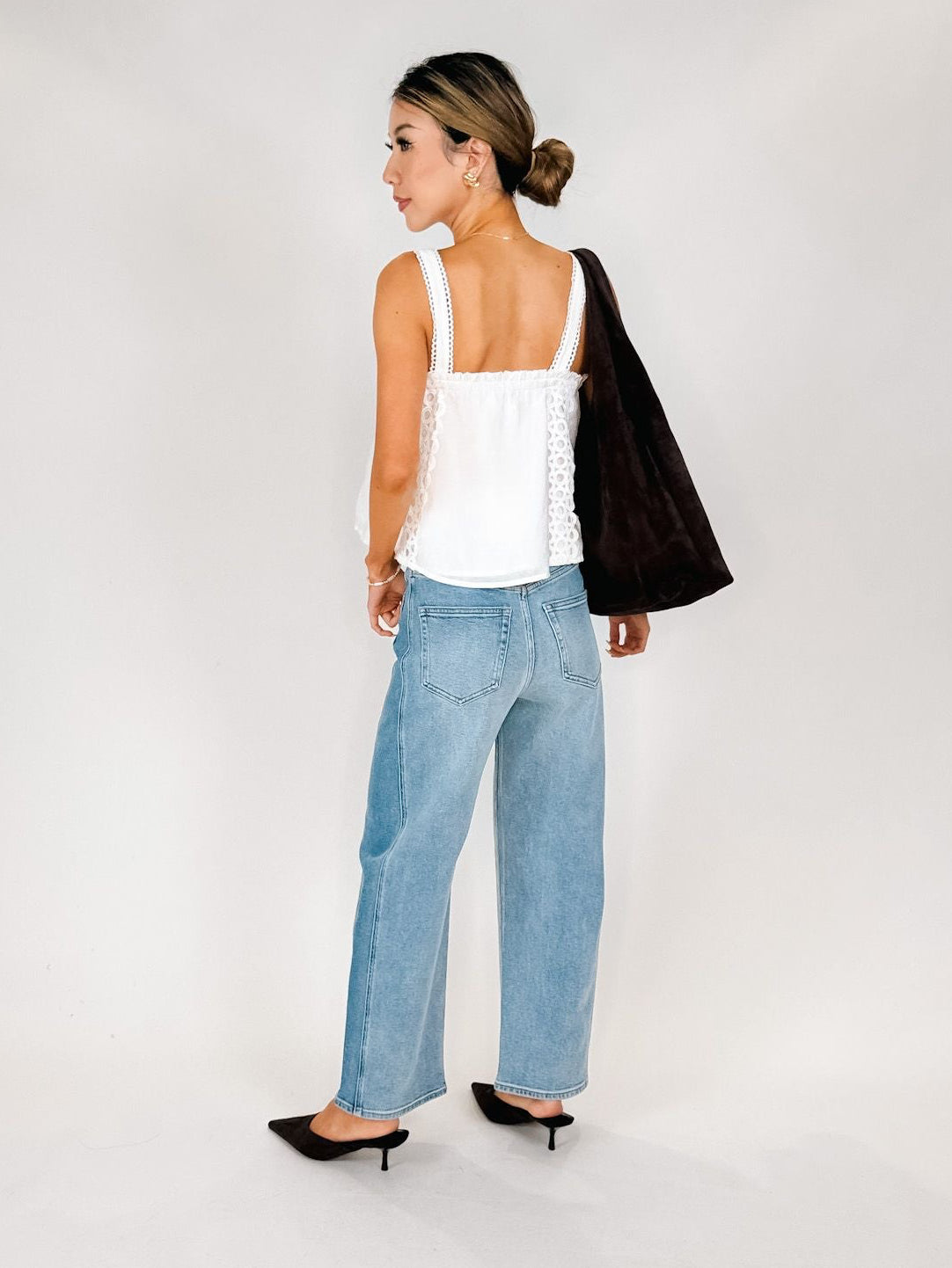 Z Supply Luna High Rise Crop Bowed Jean