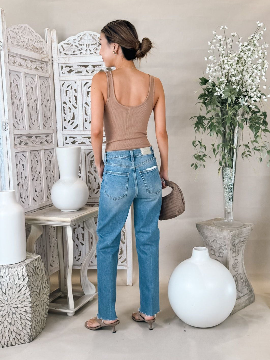 L'Agence Nica Scoop Neck Tank Bodysuit