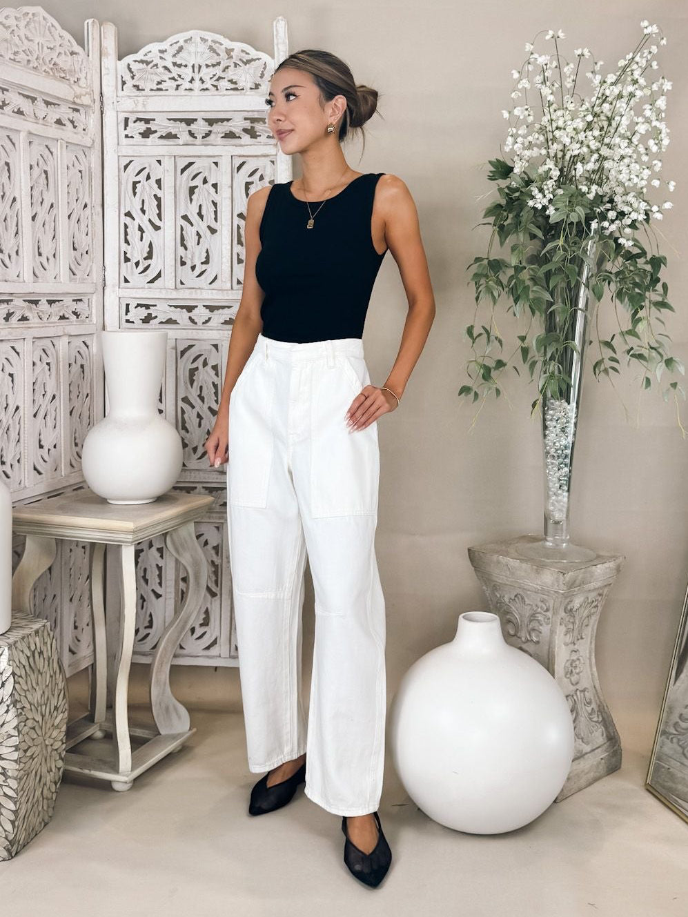 Enza Costa Utility Pant in Italian Denim