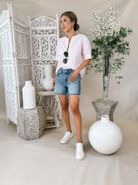 Frame The V-Neck Popover Top